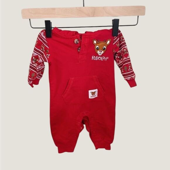 Rudolph Unisex Baby Onesie for Christmas - Picture 1 of 4